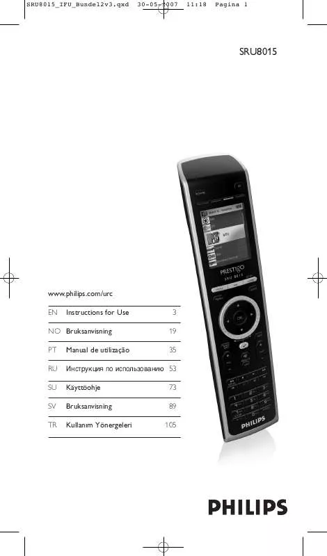 Mode d'emploi PHILIPS SRU8015