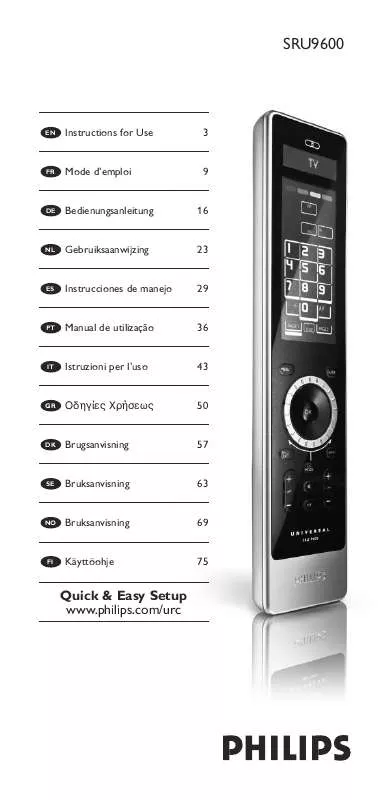 Mode d'emploi PHILIPS SRU9600