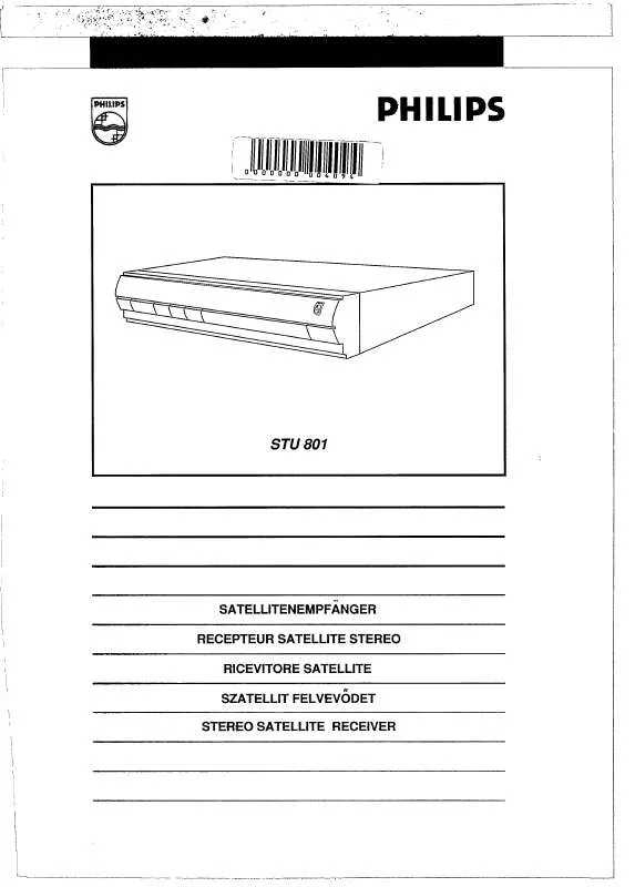 Mode d'emploi PHILIPS STU801-01R