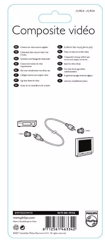 Mode d'emploi PHILIPS SWV2223W