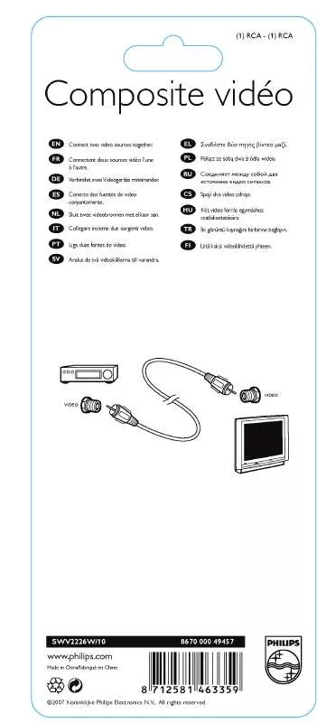 Mode d'emploi PHILIPS SWV2226W