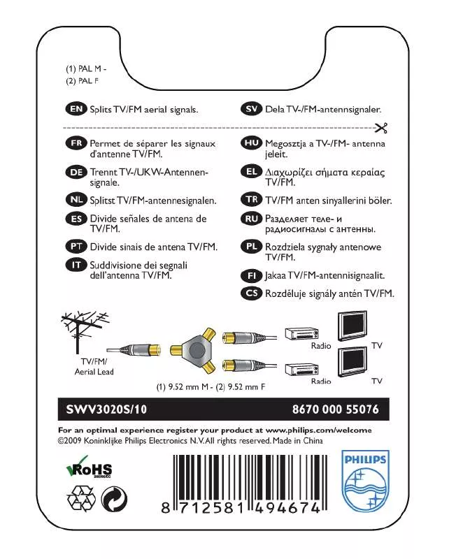 Mode d'emploi PHILIPS SWV3020S