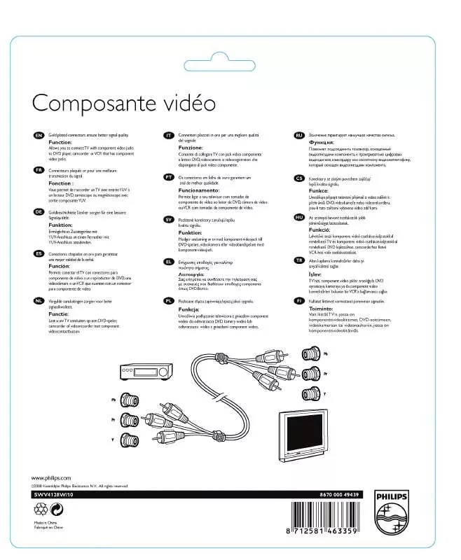 Mode d'emploi PHILIPS SWV4128W