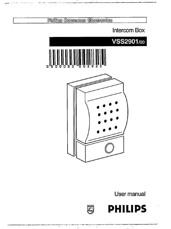 Mode d'emploi PHILIPS VSS2901