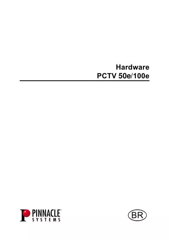 Mode d'emploi PINNACLE PCTV 100E