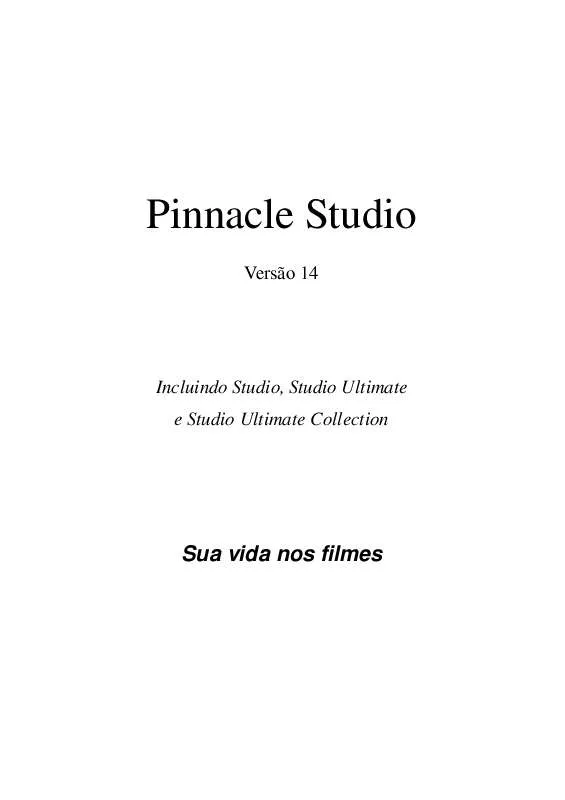 Mode d'emploi PINNACLE STUDIO 14