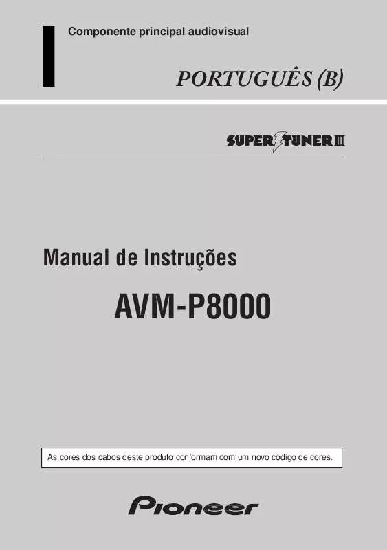 Mode d'emploi PIONEER AVM-P8000