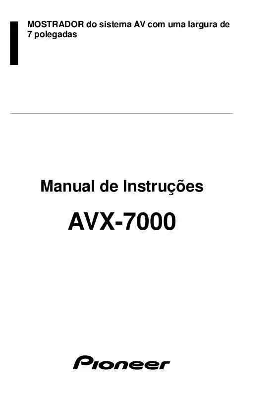 Mode d'emploi PIONEER AVX-7000