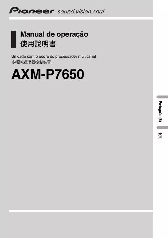Mode d'emploi PIONEER AXM-P7650