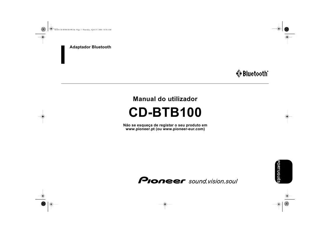 Mode d'emploi PIONEER CD-BTB100