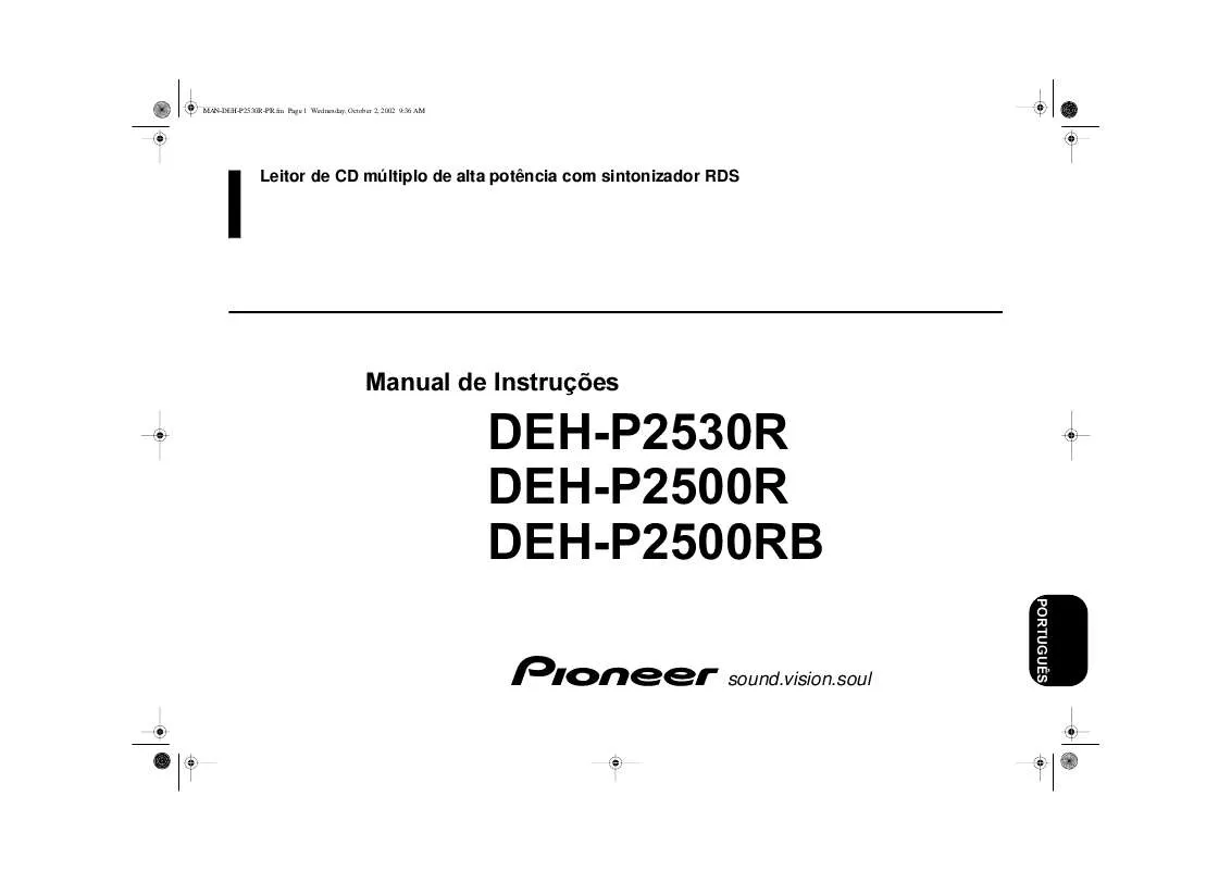 Mode d'emploi PIONEER DEH-P2500R