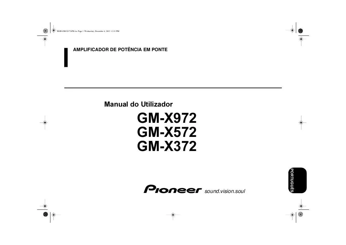 Mode d'emploi PIONEER GM-X972