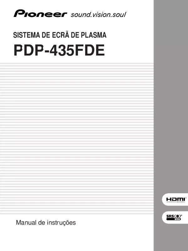 Mode d'emploi PIONEER PDP-435FDE