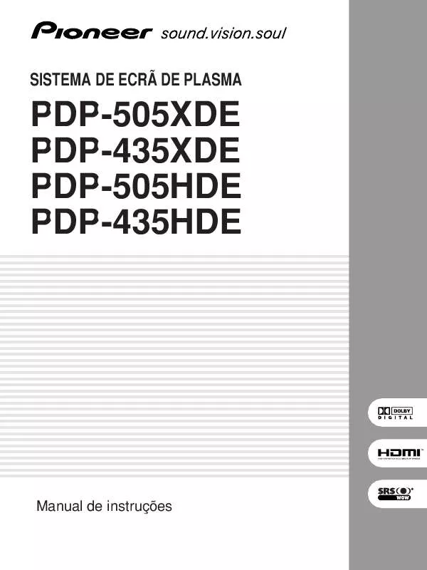 Mode d'emploi PIONEER PDP-505XDE