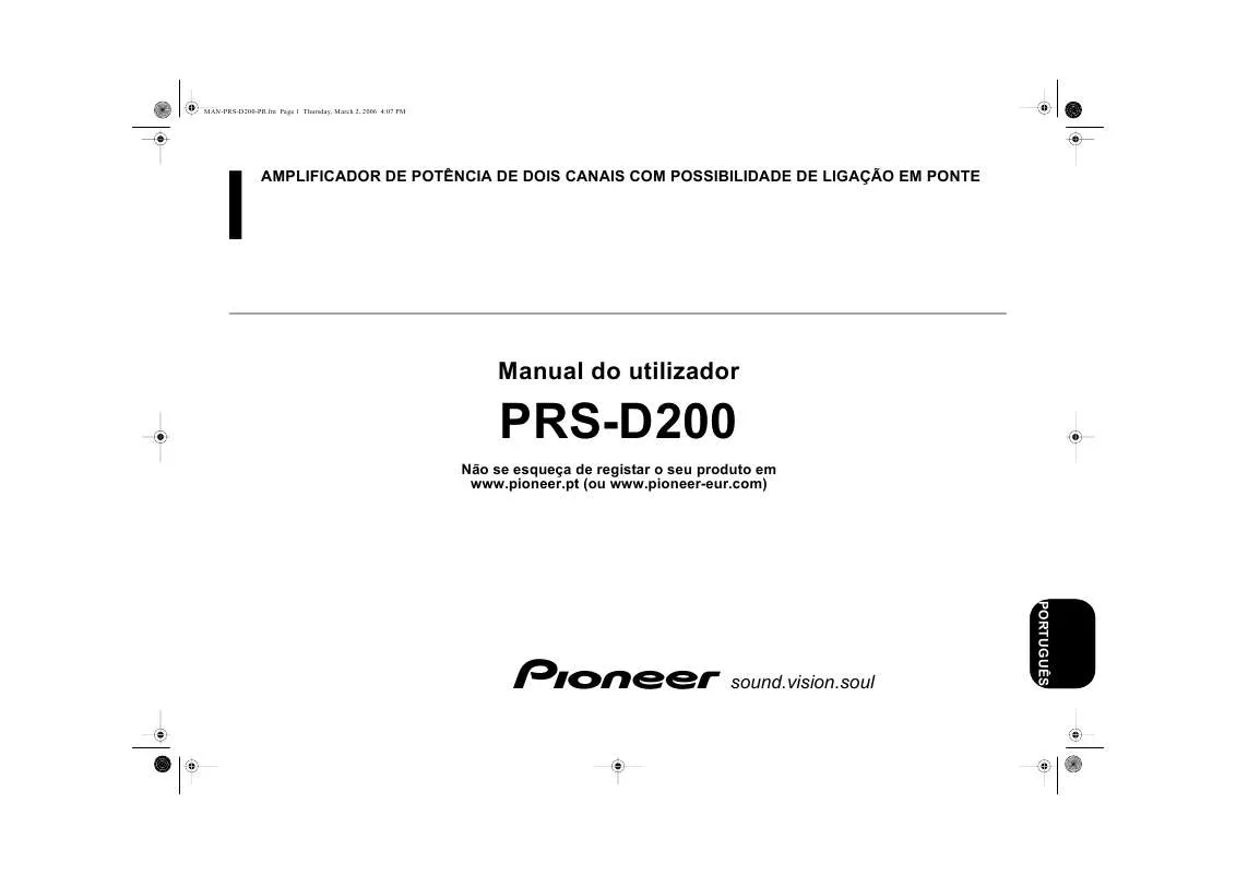 Mode d'emploi PIONEER PRS-D200