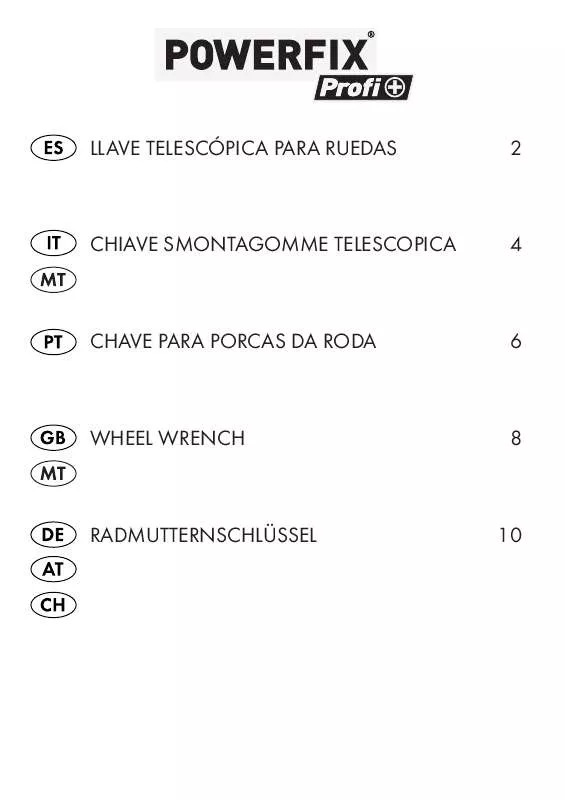 Mode d'emploi POWERFIX PROFI PLUS