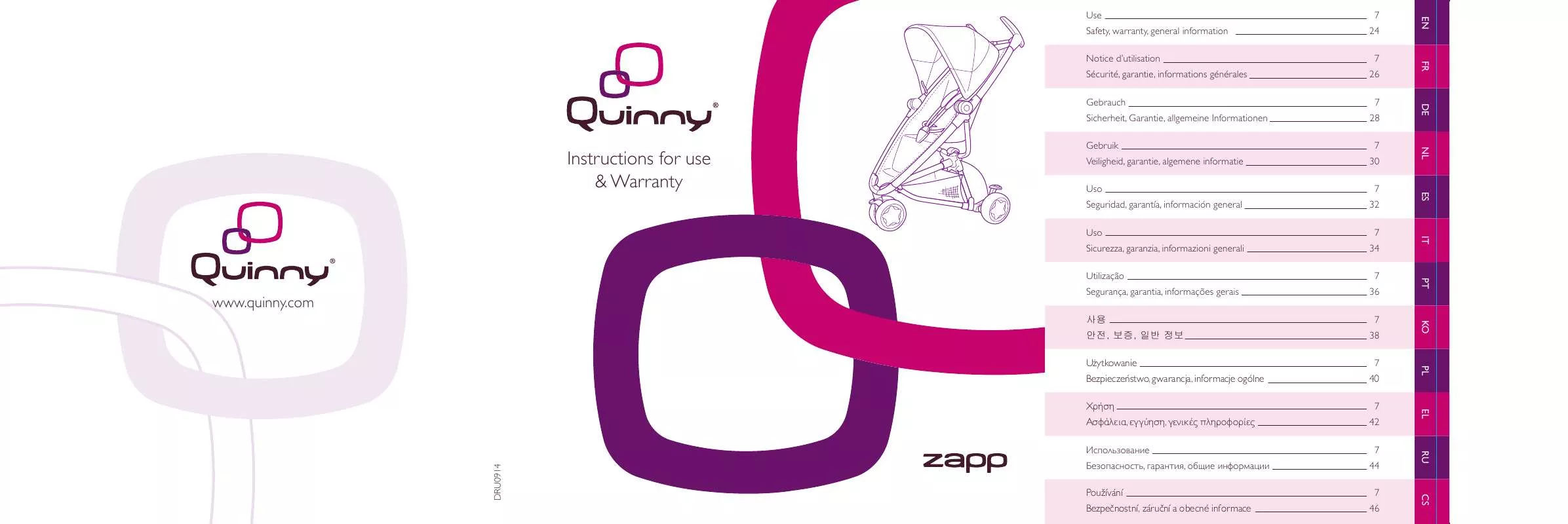 Mode d'emploi QUINNY ZAPP