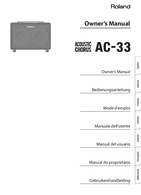 Mode d'emploi ROLAND AC-33