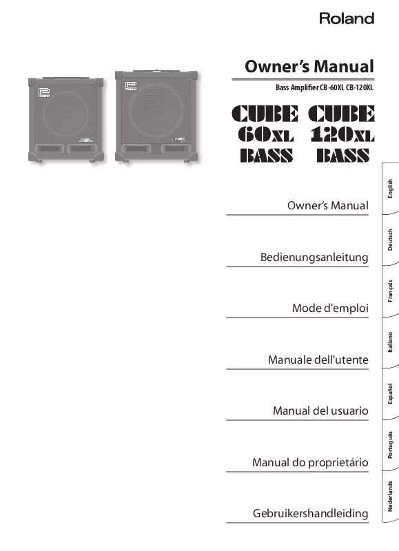 Mode d'emploi ROLAND CB-120XL