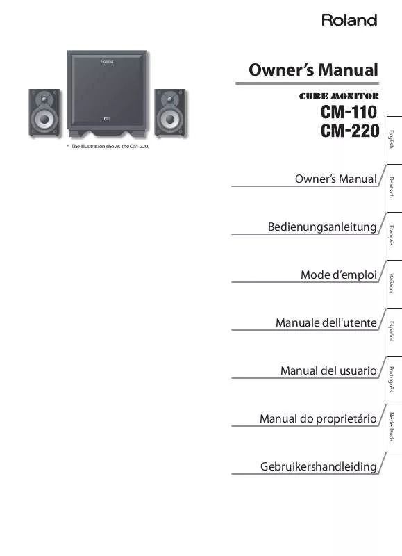 Mode d'emploi ROLAND CM-110