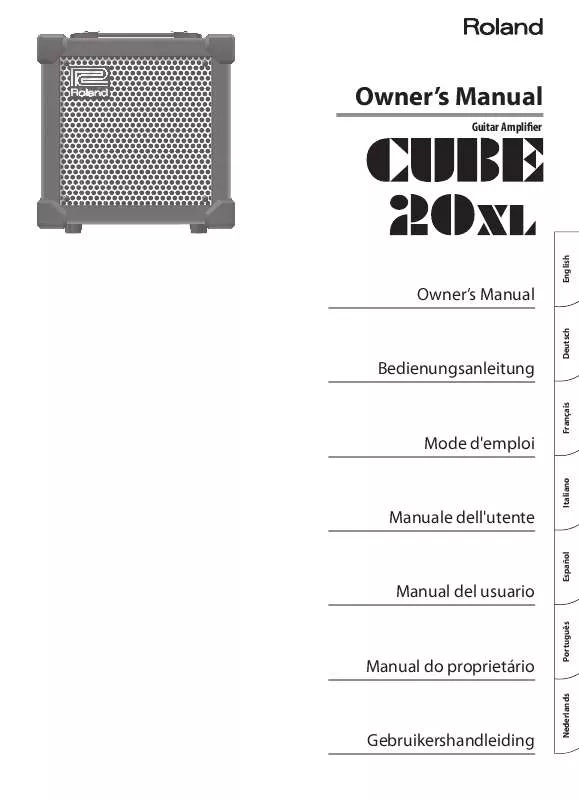 Mode d'emploi ROLAND CUBE-20XL