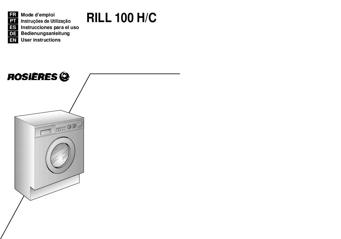 Mode d'emploi ROSIERES RILL 100 H-C