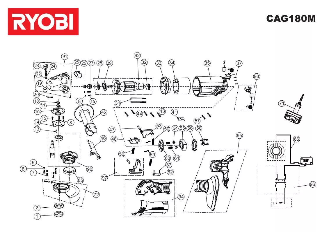 Mode d'emploi RYOBI CAG180M