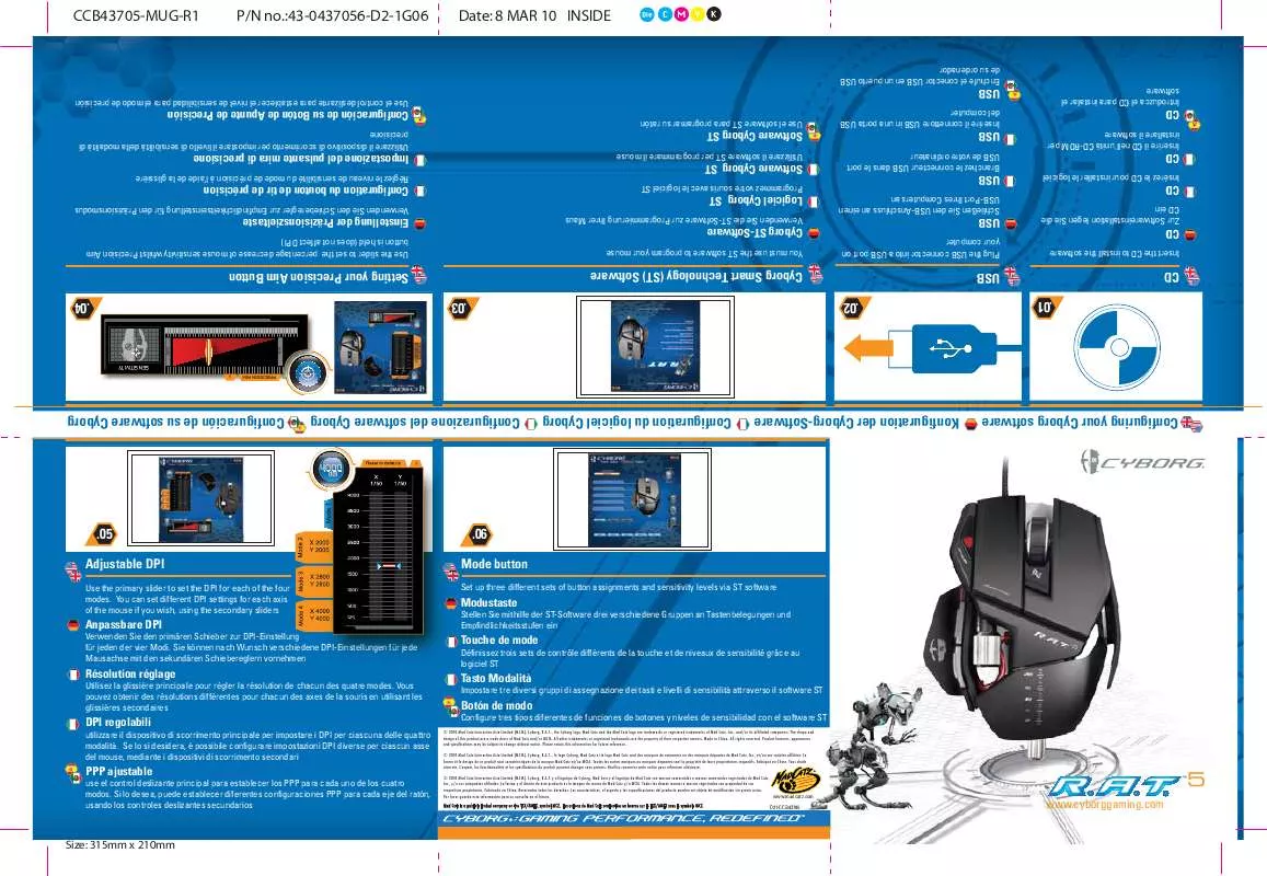 Mode d'emploi SAITEK CYBORG R.A.T 5