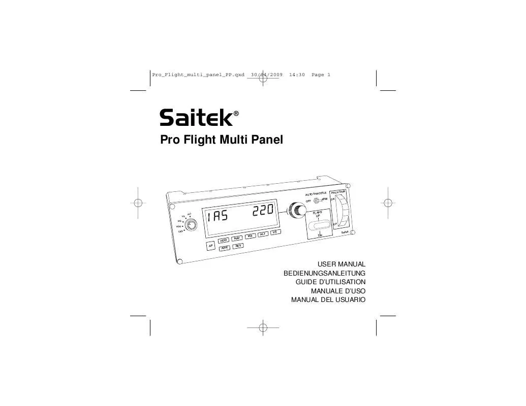 Mode d'emploi SAITEK PRO FLIGHT MULTI PANEL