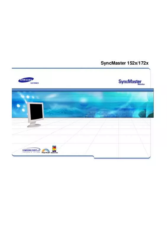 Mode d'emploi SAMSUNG SYNCMASTER 152X