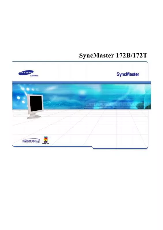 Mode d'emploi SAMSUNG SYNCMASTER 172B