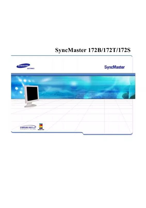 Mode d'emploi SAMSUNG SYNCMASTER 172S