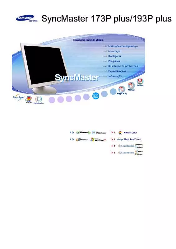 Mode d'emploi SAMSUNG SYNCMASTER 173P PLUS