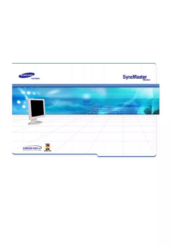 Mode d'emploi SAMSUNG SYNCMASTER 181T