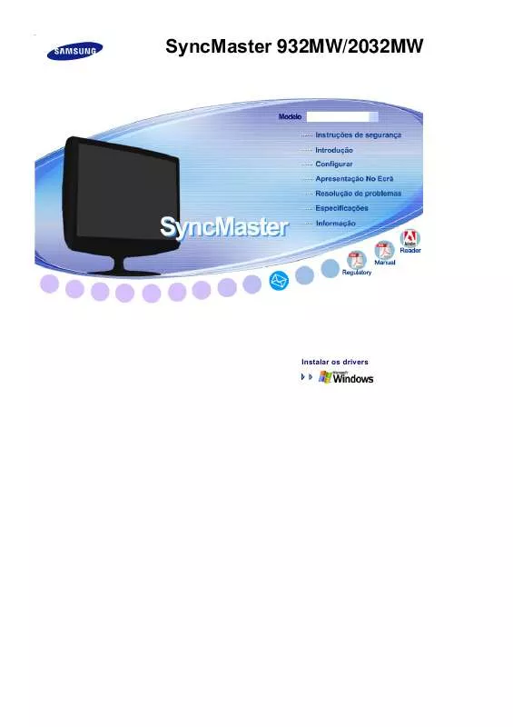 Mode d'emploi SAMSUNG SYNCMASTER 2032MW