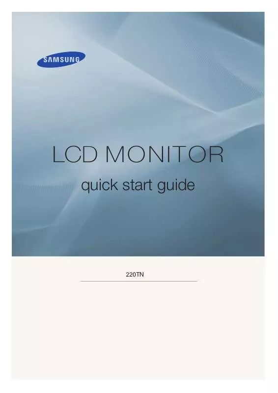 Mode d'emploi SAMSUNG SYNCMASTER 220TN