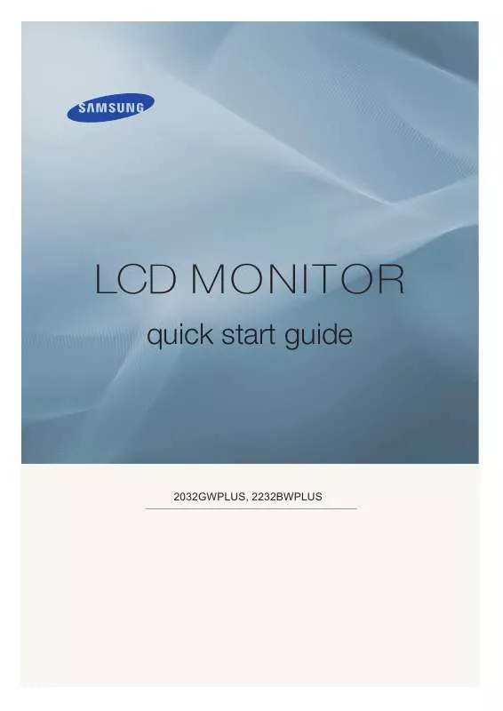 Mode d'emploi SAMSUNG SYNCMASTER 2232BWPLUS