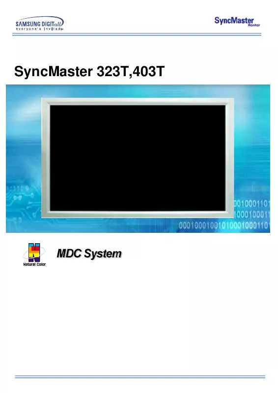 Mode d'emploi SAMSUNG SYNCMASTER 403T