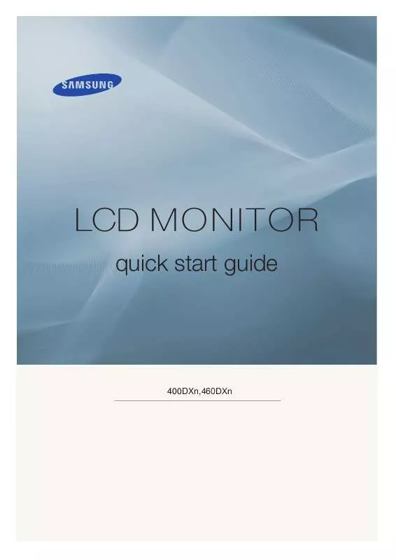 Mode d'emploi SAMSUNG SYNCMASTER 460DXN