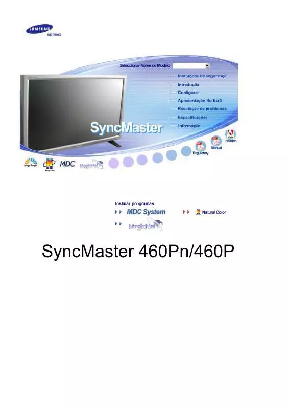 Mode d'emploi SAMSUNG SYNCMASTER 460PN