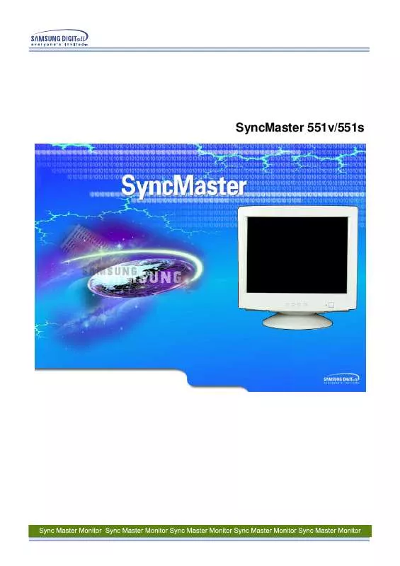 Mode d'emploi SAMSUNG SYNCMASTER 551S