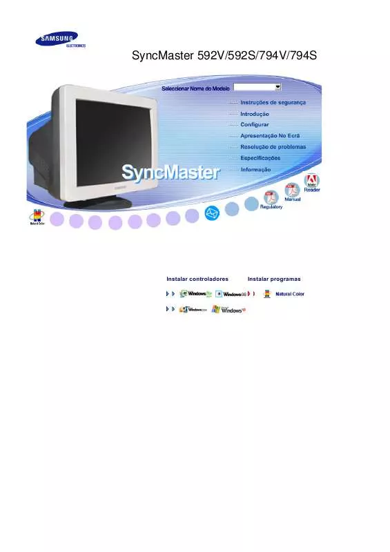 Mode d'emploi SAMSUNG SYNCMASTER 592V