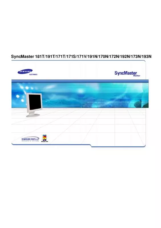 Mode d'emploi SAMSUNG SYNCMASTER 71S