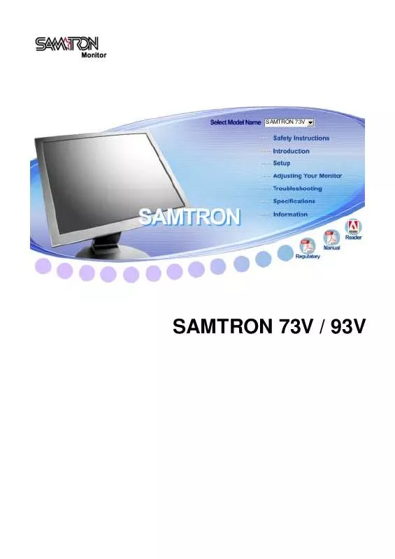 Mode d'emploi SAMSUNG SYNCMASTER 73V