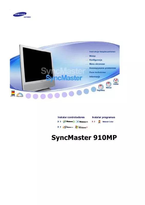 Mode d'emploi SAMSUNG SYNCMASTER 910MP