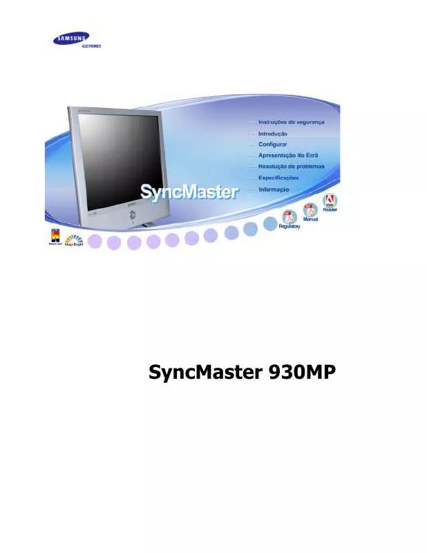 Mode d'emploi SAMSUNG SYNCMASTER 930MP