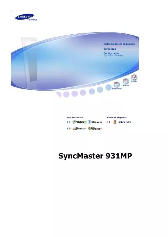 Mode d'emploi SAMSUNG SYNCMASTER 931MP