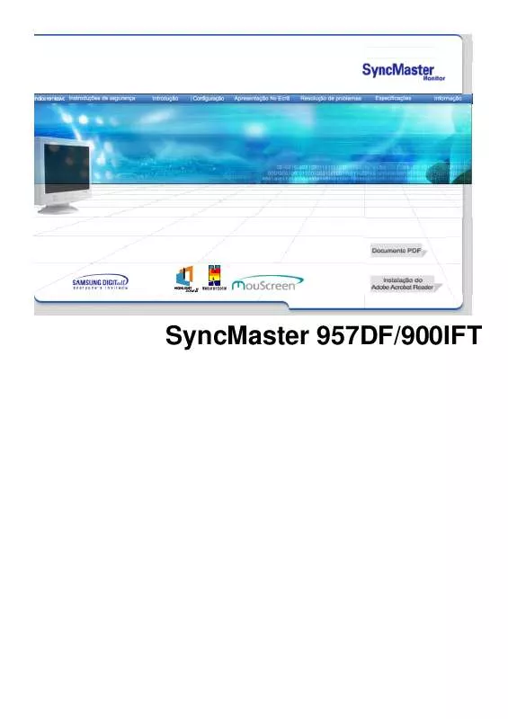 Mode d'emploi SAMSUNG SYNCMASTER 957DF