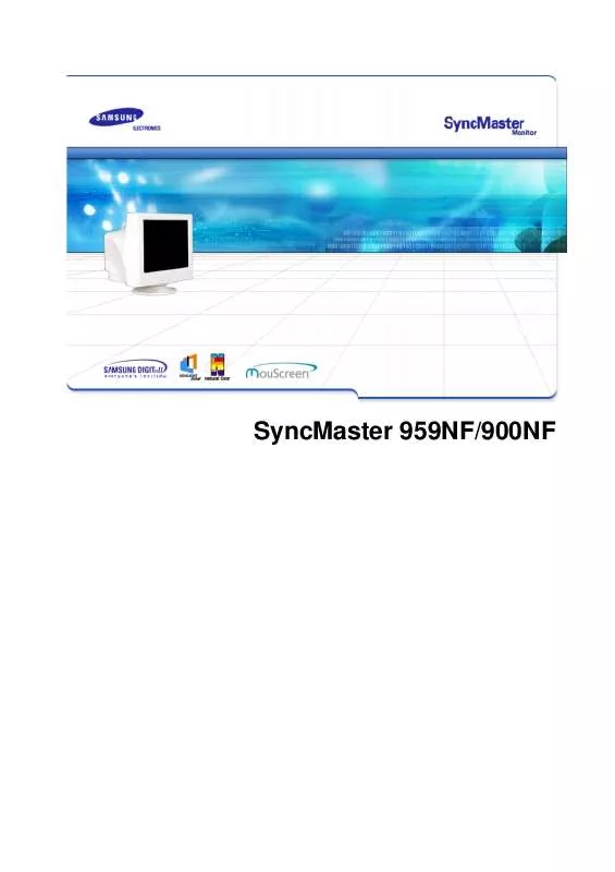 Mode d'emploi SAMSUNG SYNCMASTER 959NF