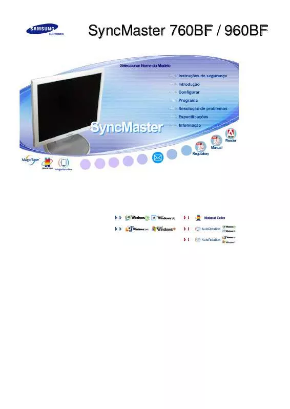 Mode d'emploi SAMSUNG SYNCMASTER 960BF